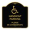 Signmission Handicap Parking Please Considerate W/ HandicapHeavy-Gauge Aluminum Sign, 18" x 18", BG-1818-23921 A-DES-BG-1818-23921 - alternate 1